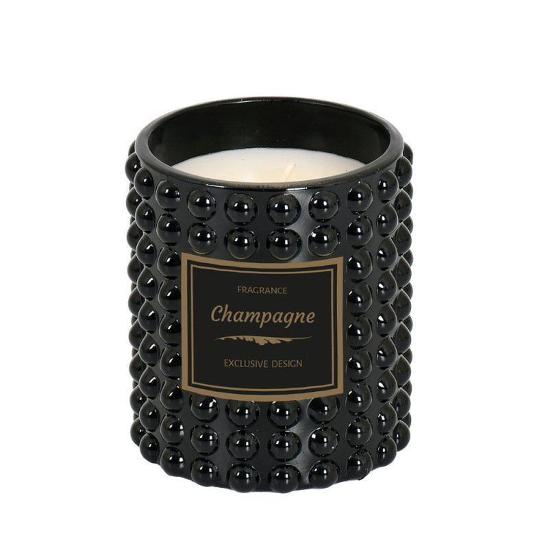 Doftljus Champagne Svart 8x9 cm