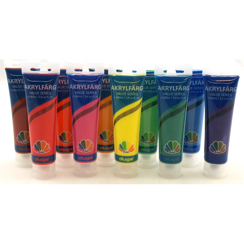Akrylfärg 10 olika färger 100 ml Akrylfärg 10 olika färger 100 ml