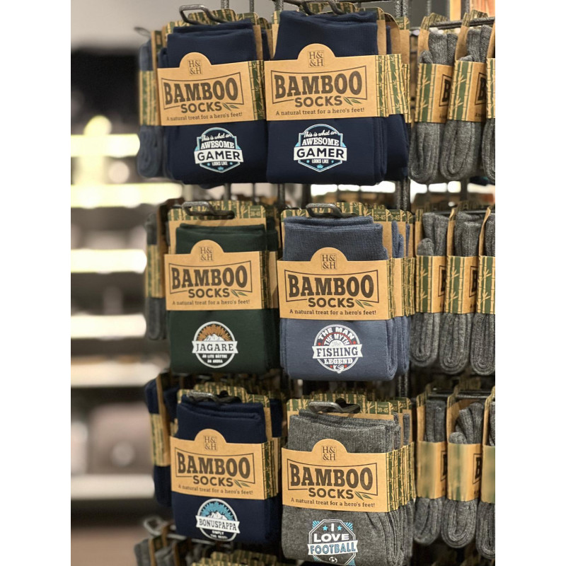 Strumpor med personlig text eller bild i bambu
