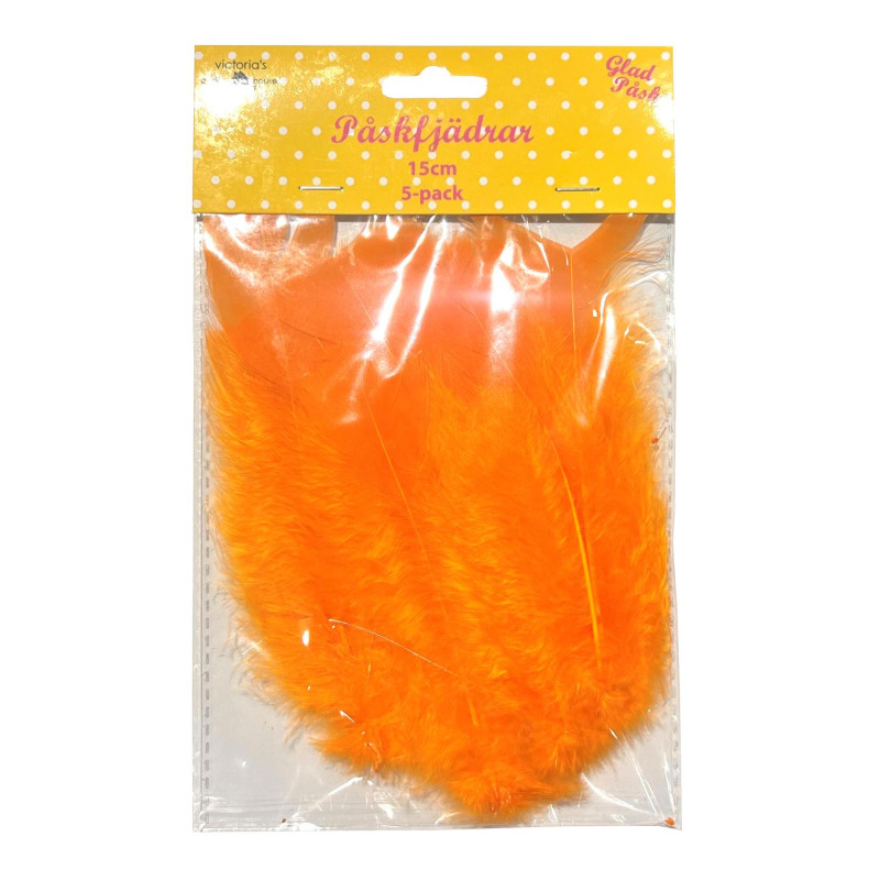Påskfjädrar Orange 5-pack