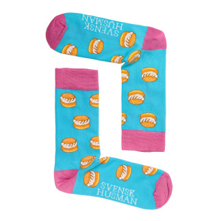 Strumpor Semla Blå stl 36-40