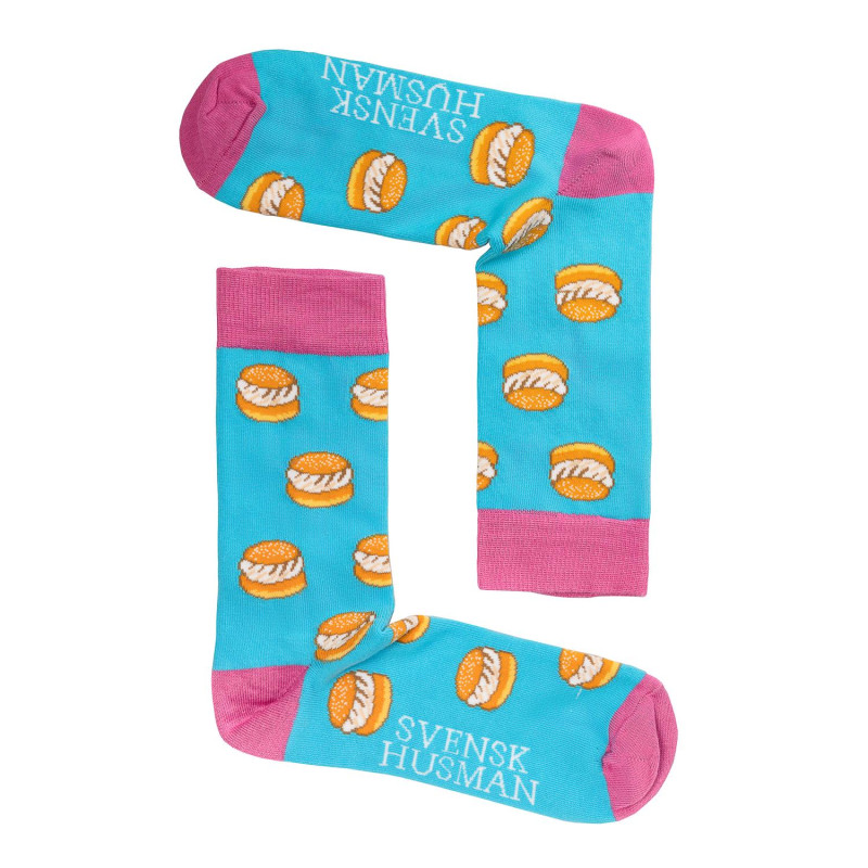 Strumpor Semla Blå stl 36-40