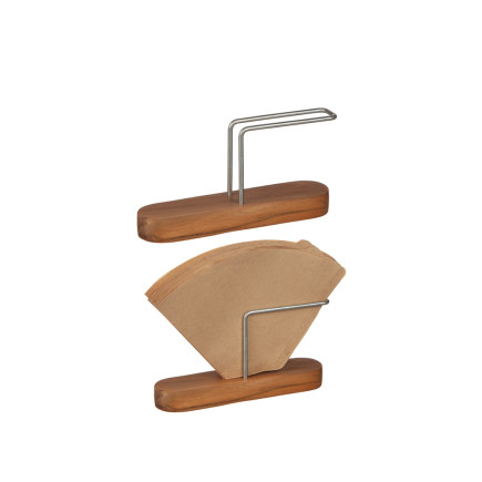Kaffefilter hållare Metall/Teak 16 cm
