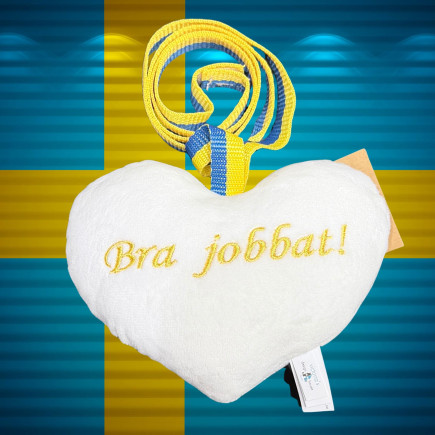 Hjärta Student Vitt 12x15 cm