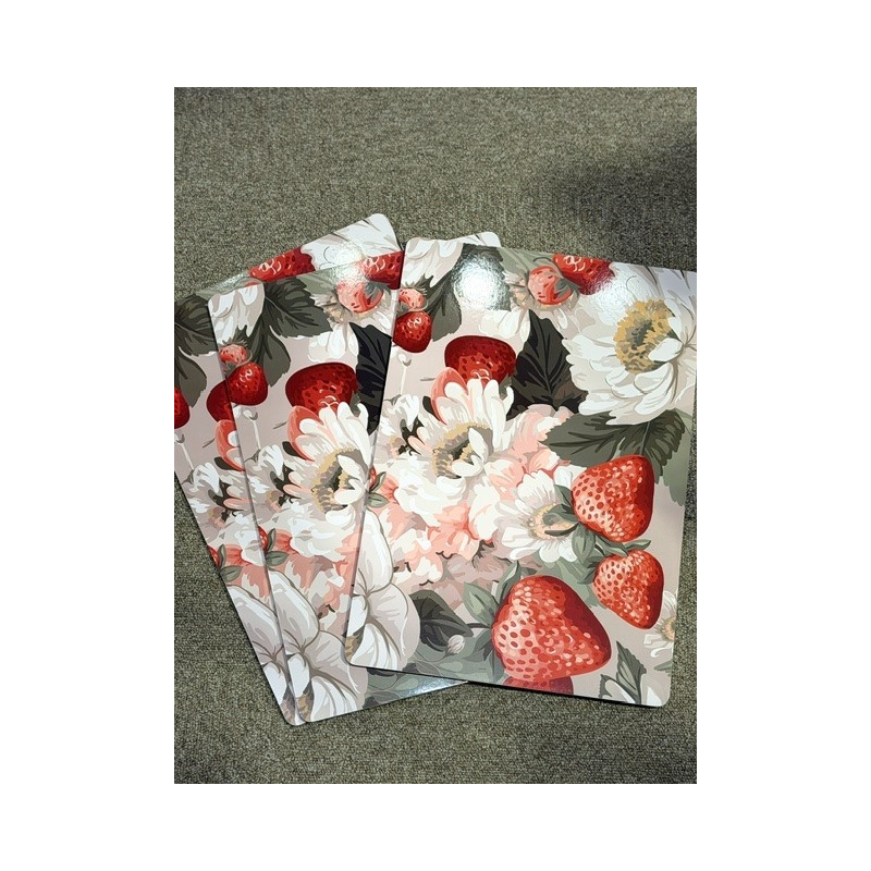 Underlägg Kork Jordgubbar 43x30 cm 4-pack Underlägg Kork Jordgubbar 43x30 cm 4-pack