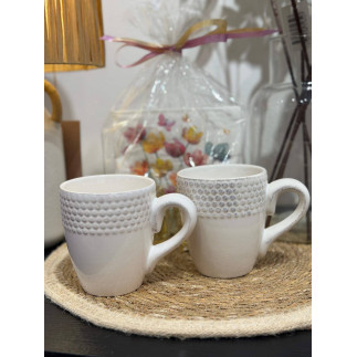Mugg Etrusk Vit Keramik 4-pack Mugg Etrusk Vit Keramik 4-pack
