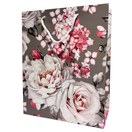 Presentpåse Blomma 3-pack 23x18x10 cm