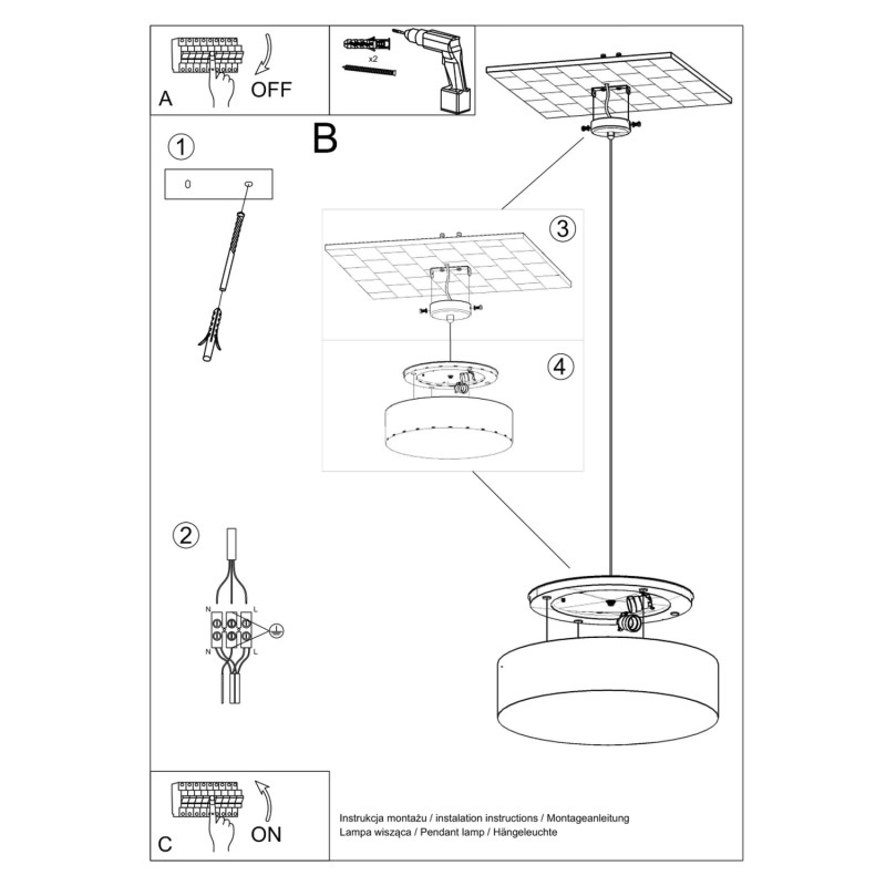 Pendel lampa ARENA 45 vit Pendel lampa ARENA 45 vit