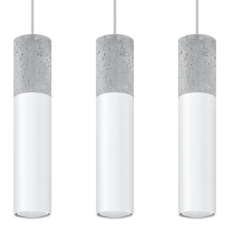 Pendel lampa BORGIO 3L vit