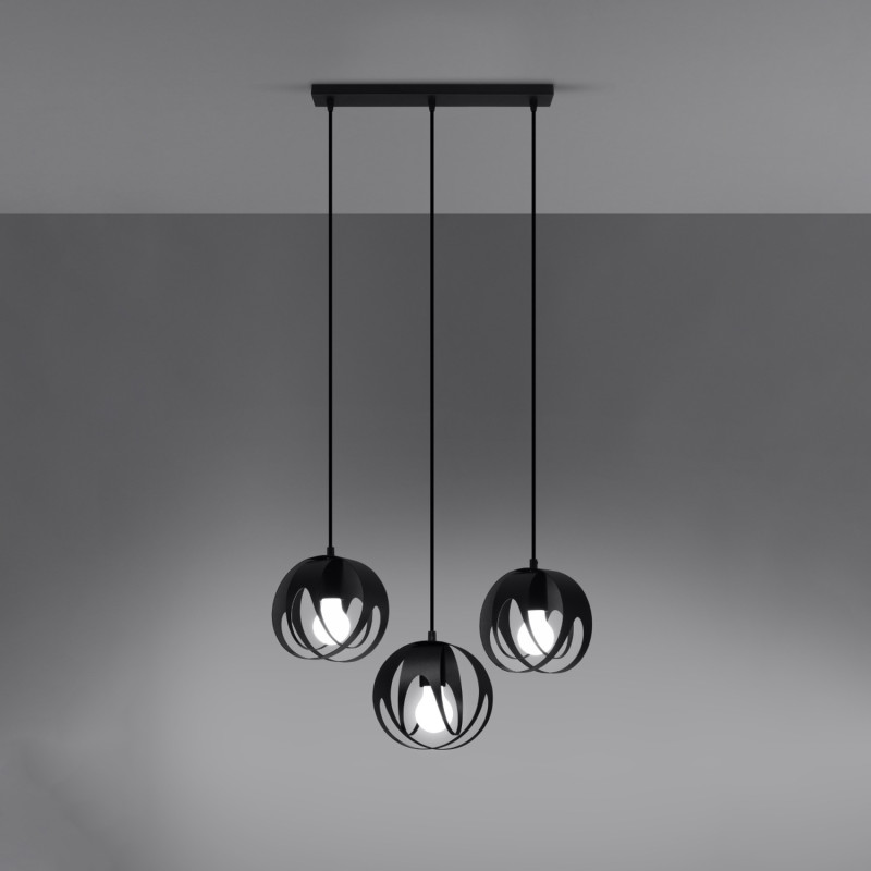 Pendel lampa TULOS 3L svart