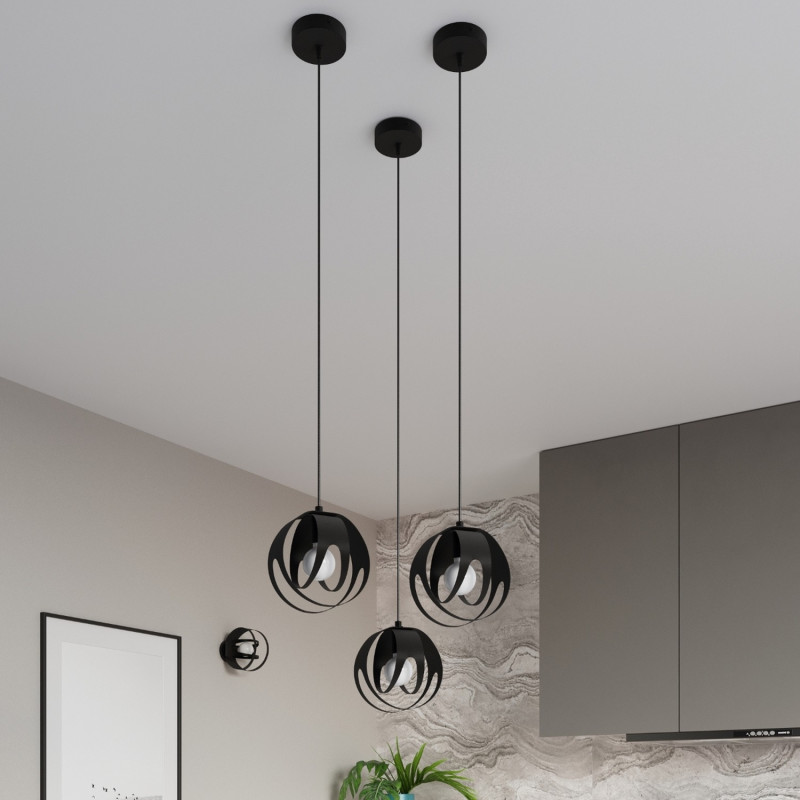 Pendel lampa TULOS 3L svart