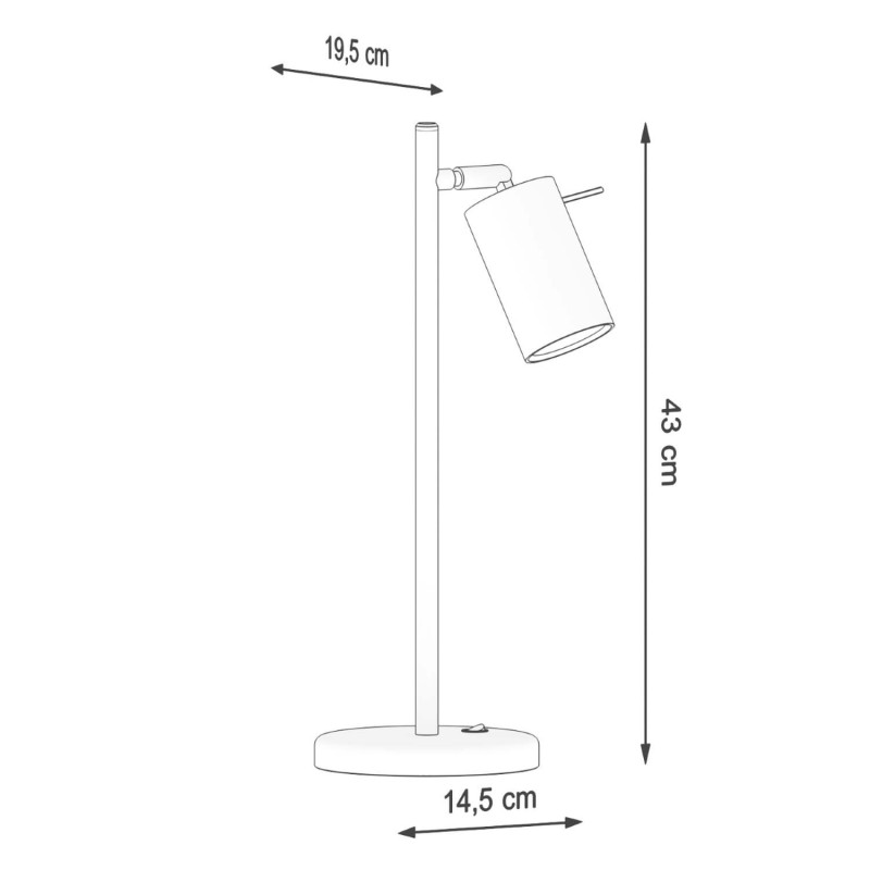 Bordslampa RING vit