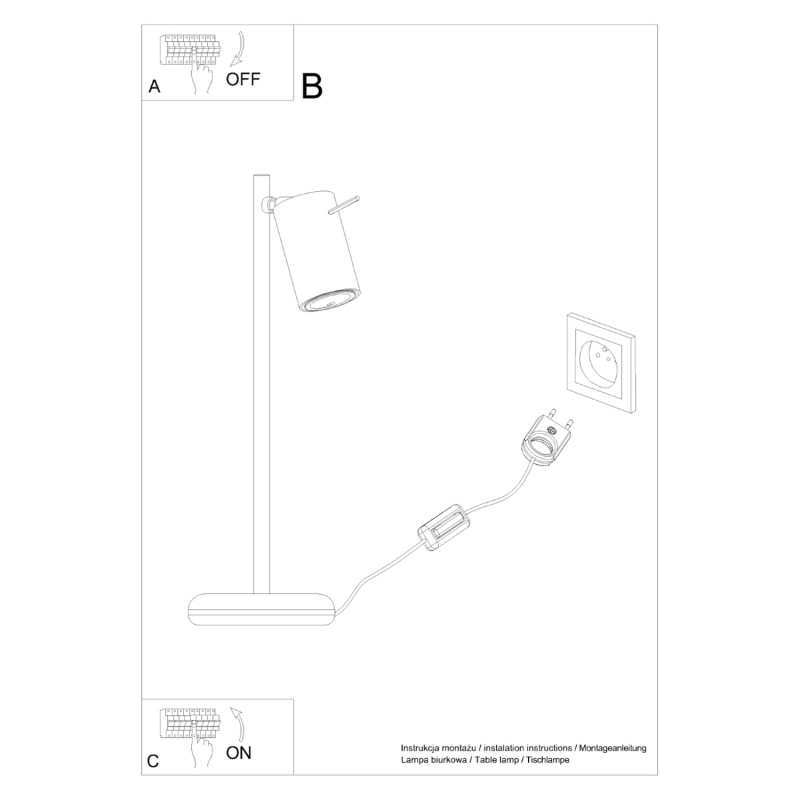 Bordslampa RING vit