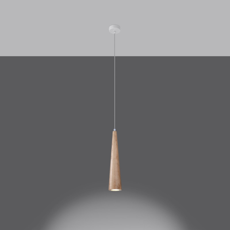 Pendel lampa SULA 1 naturträ