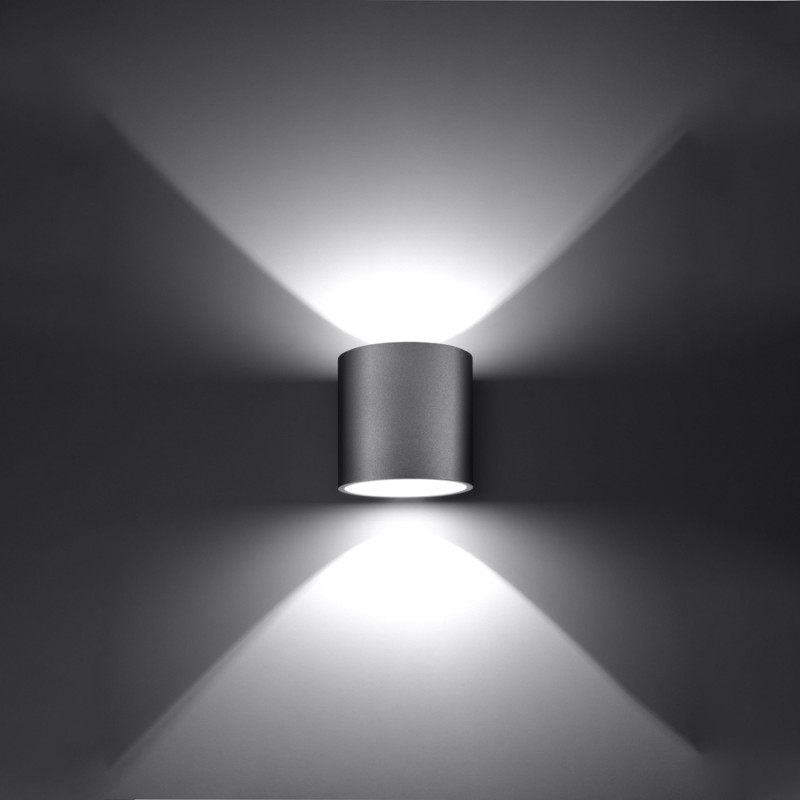 Vägglampa ORBIS 1 grå