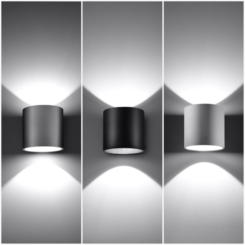 Vägglampa ORBIS 1 grå
