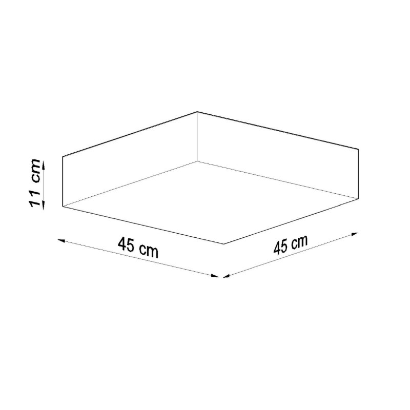 Taklampa HORUS 45 grå