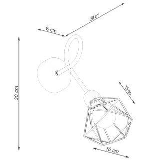 Vägglampa ARTEMIS 1S svart