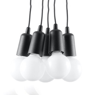 Pendel lampa DIEGO 5 svart