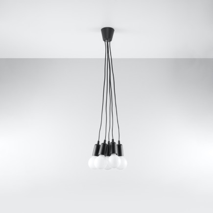 Pendel lampa DIEGO 5 svart