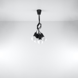 Pendel lampa DIEGO 5 svart