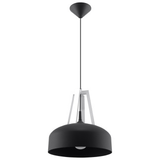 Pendel lampa CASCO svart/vit
