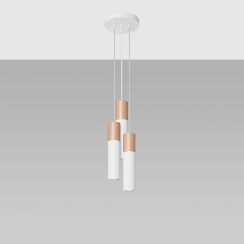 Pendel lampa PABLO 3P vit