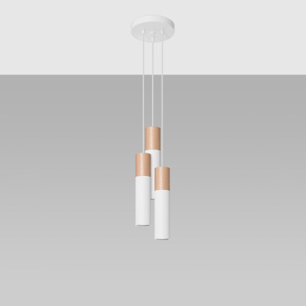 Pendel lampa PABLO 3P vit