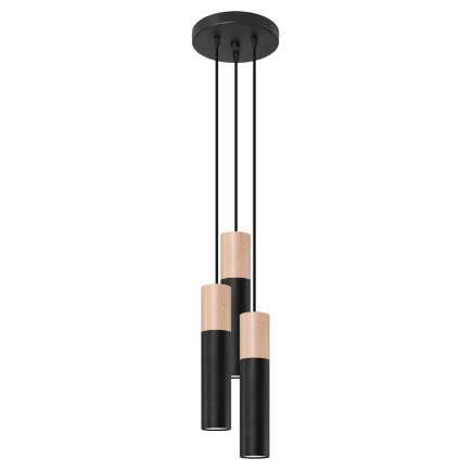 Pendel lampa PABLO 3P svart