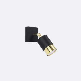 Vägglampa NERO svart/guld