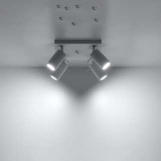 Taklampa RING 4 vit