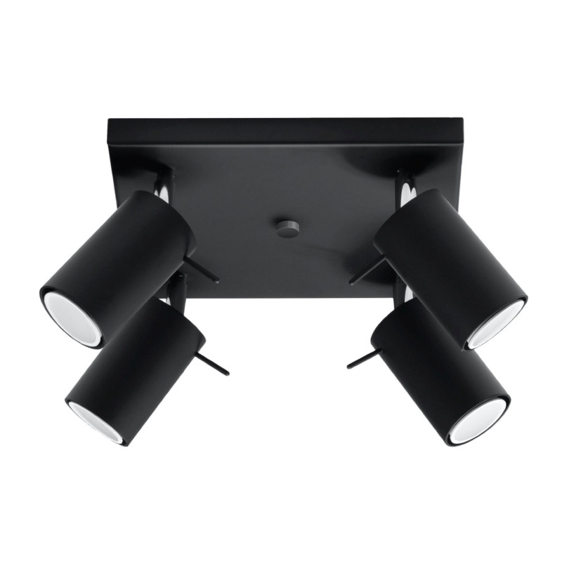 Taklampa RING 4 svart