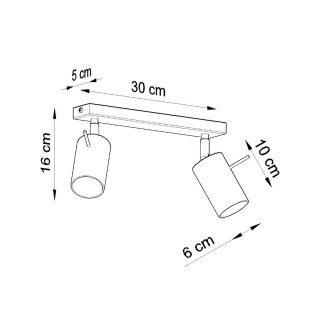 Taklampa RING 2 vit