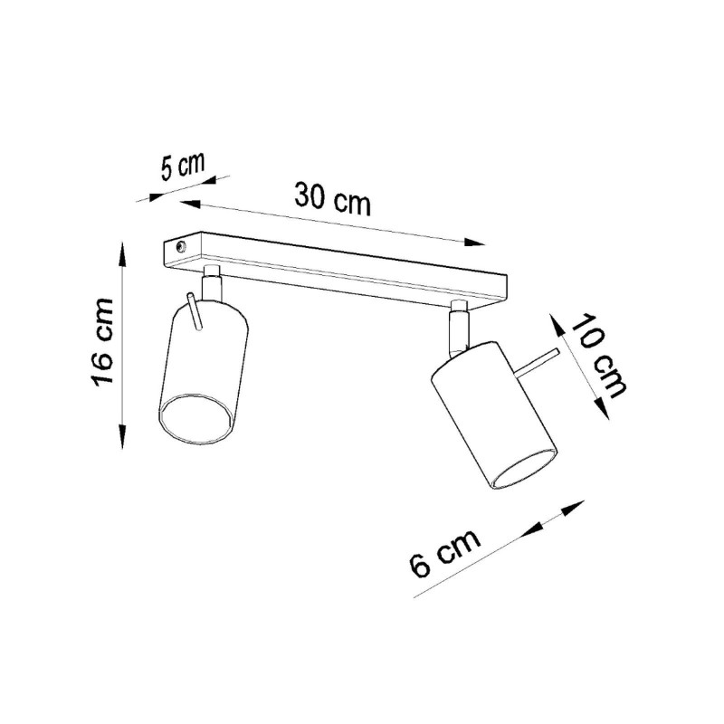 Taklampa RING 2 vit