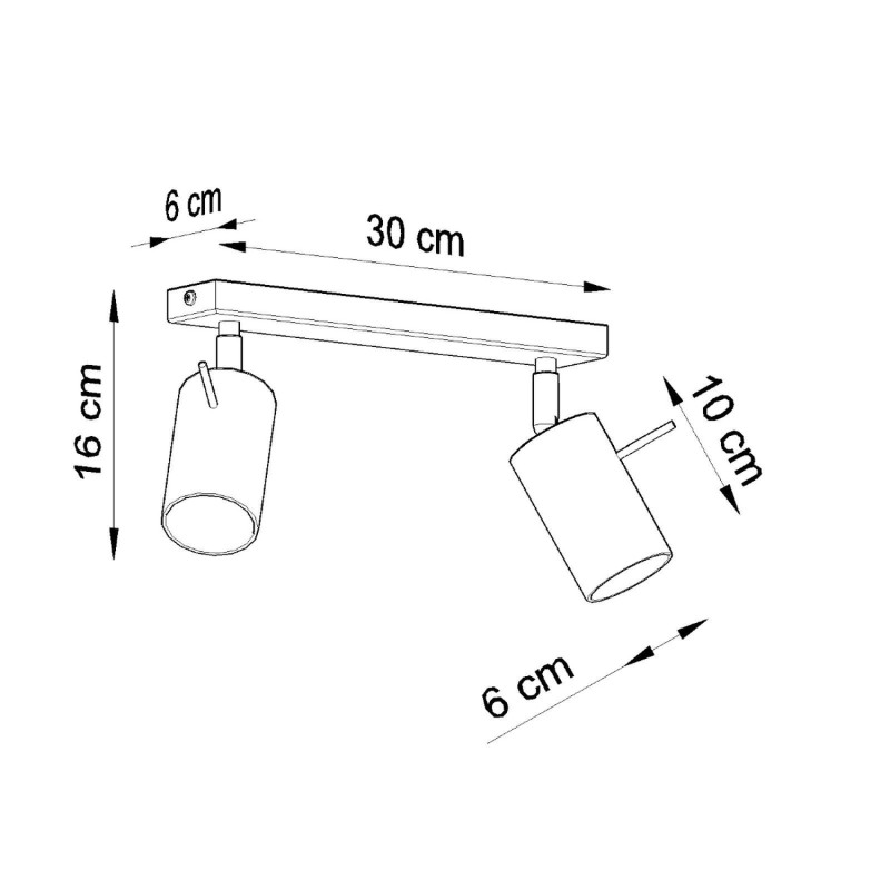 Taklampa RING 2 svart