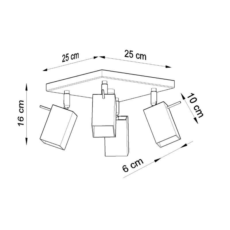 Taklampa MERIDA 4 vit Taklampa MERIDA 4 vit