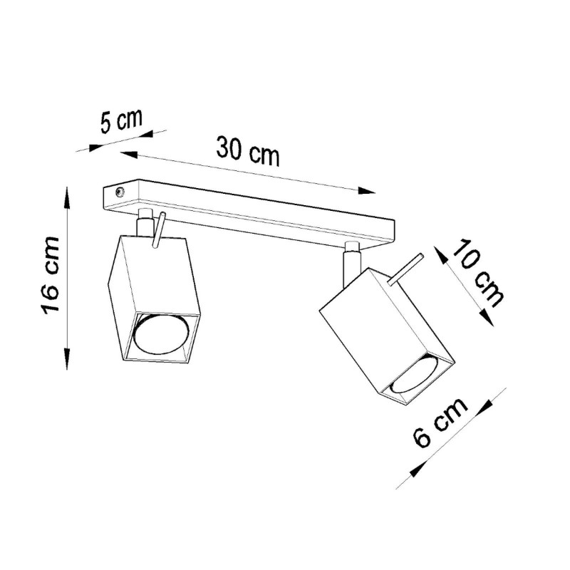 Taklampa MERIDA 2 svart Taklampa MERIDA 2 svart