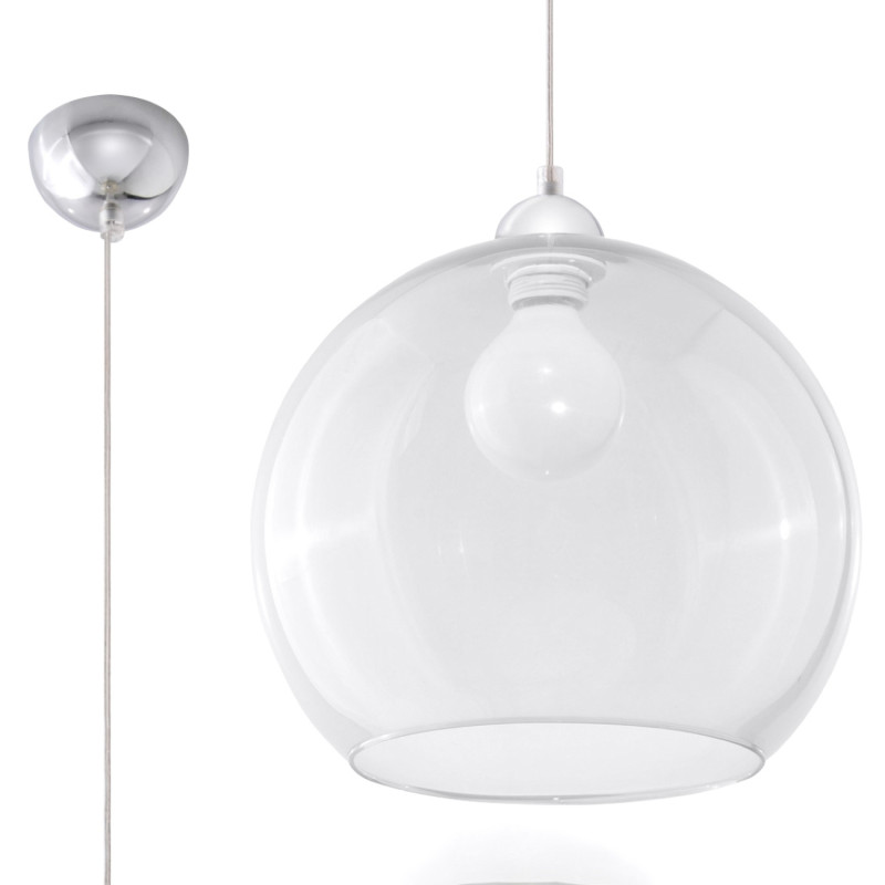 Pendel lampa BALL transparent