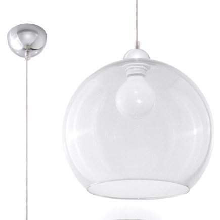 Pendel lampa BALL transparent
