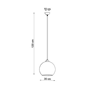 Pendel lampa BALL transparent
