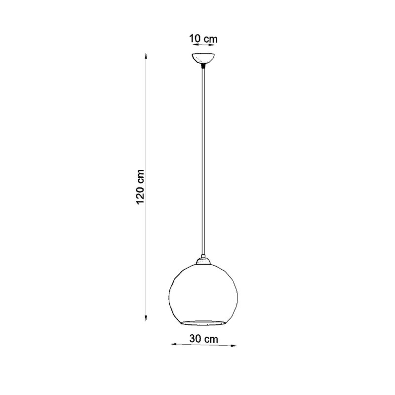 Pendel lampa BALL transparent