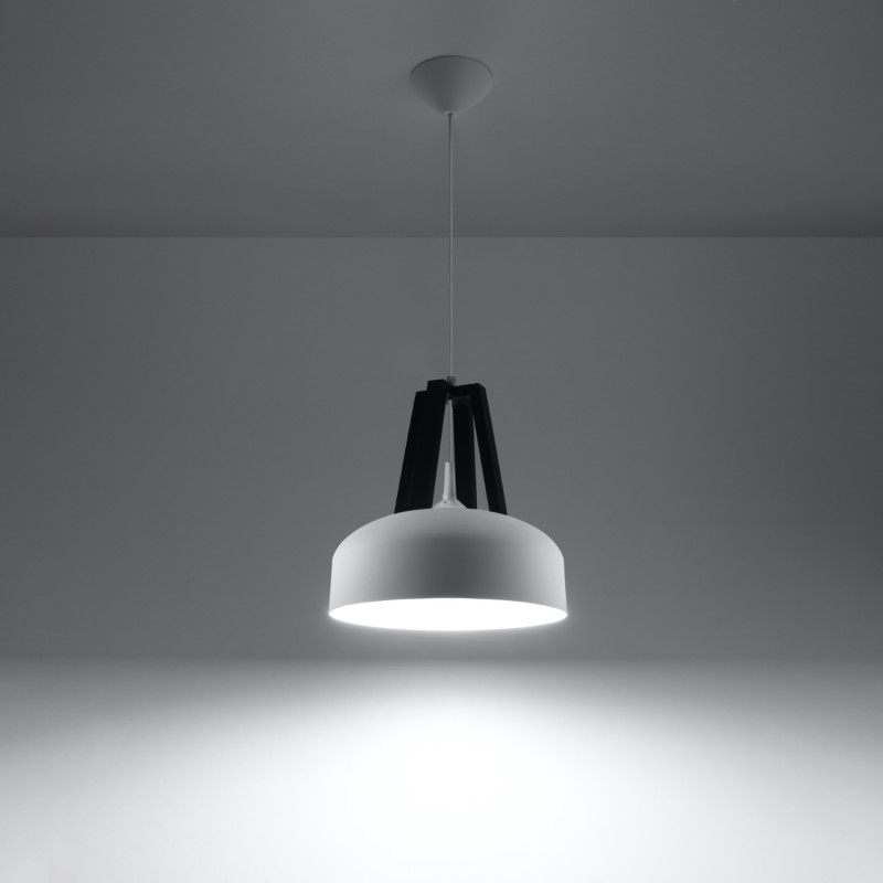 Pendel lampa CASCO vit/svart Pendel lampa CASCO vit/svart