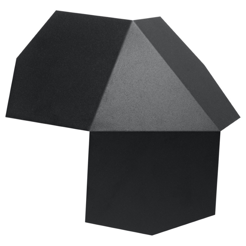 Vägglampa TRE svart