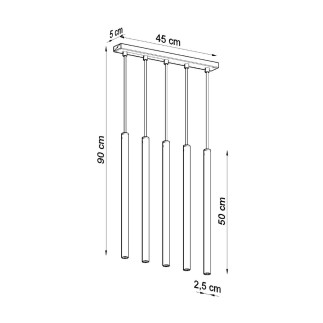 Pendellampa PASTELO 5 vit