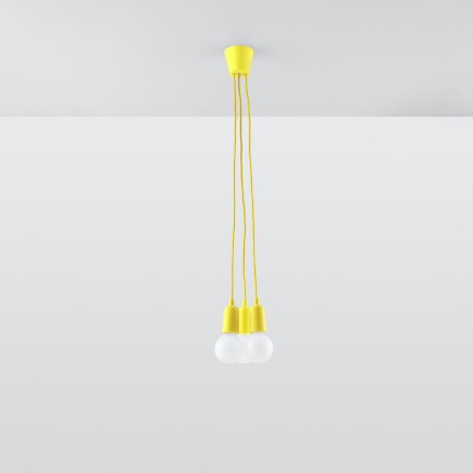 Pendel lampa DIEGO 3 gul