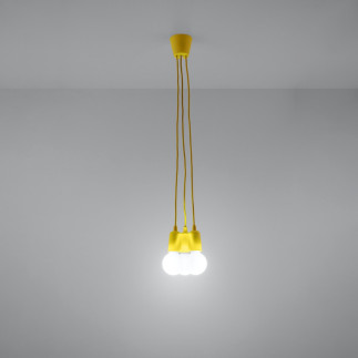 Pendel lampa DIEGO 3 gul