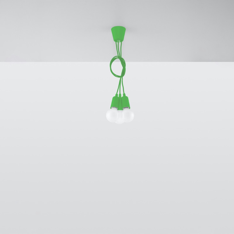 Pendel lampa DIEGO 3 grön