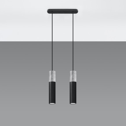 Pendel lampa BORGIO 2 svart