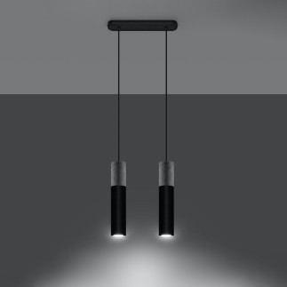Pendel lampa BORGIO 2 svart