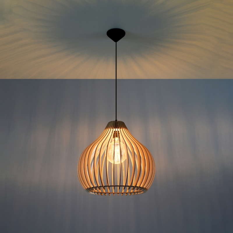 Pendel lampa APRILLA trä